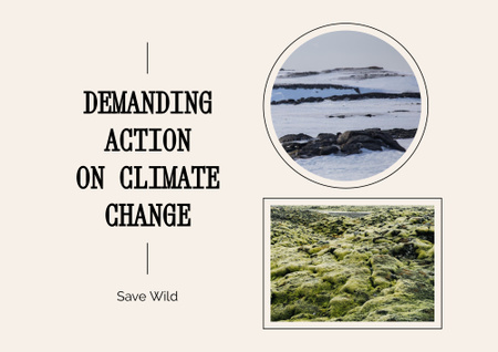 Climate Change Awareness Poster B2 Horizontal Design Template