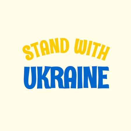 Stand with Ukraine Logo tervezősablon