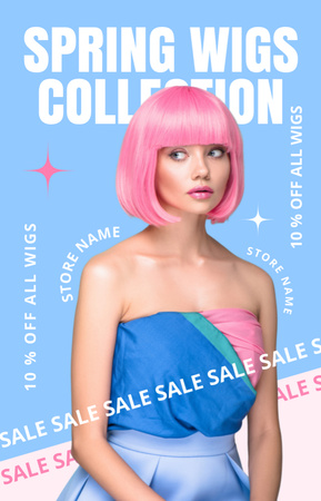 Spring Collection Sale with Pink Haired Woman IGTV Cover Design Template