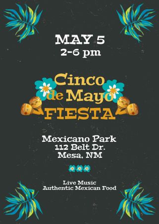 Welcome to Cinco de Mayo Fiesta Invitationデザインテンプレート