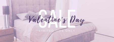 Limited Sale Home Furnishings for Valentine's Day Facebook cover Design Template