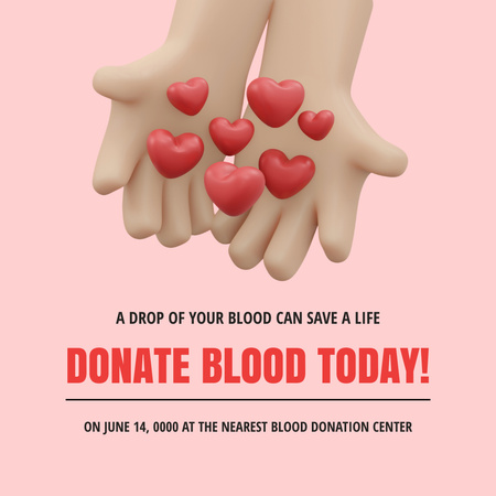 Blood Donation Ad Instagram Design Template