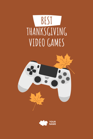 Thanksgiving Video Games Ad Flyer 4x6in Design Template