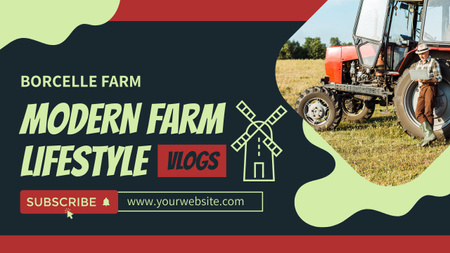 Platilla de diseño Vlog about Modern Farm Life Youtube Thumbnail