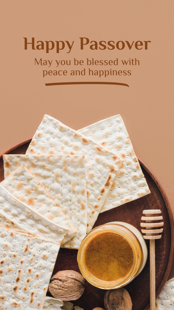 Inspirational Greeting on Passover Instagram Story Design Template