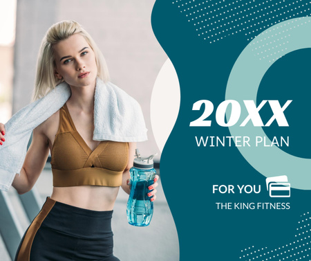 Winter Fitness Plan Ad Facebook Design Template