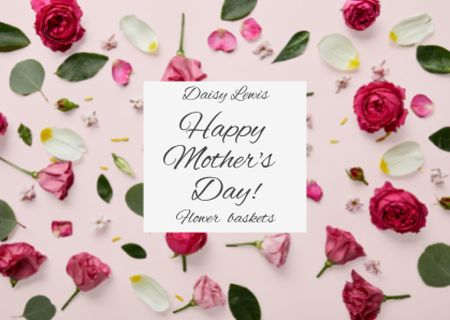 Ontwerpsjabloon van Postcard van Mother's Day Holiday Greeting