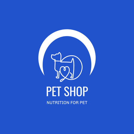 Ontwerpsjabloon van Animated Logo van Voeding voor huisdieren Vertegenwoordiging