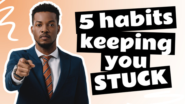 Plantilla de diseño de Webinar about Habits Keeping You Stuck Youtube Thumbnail 