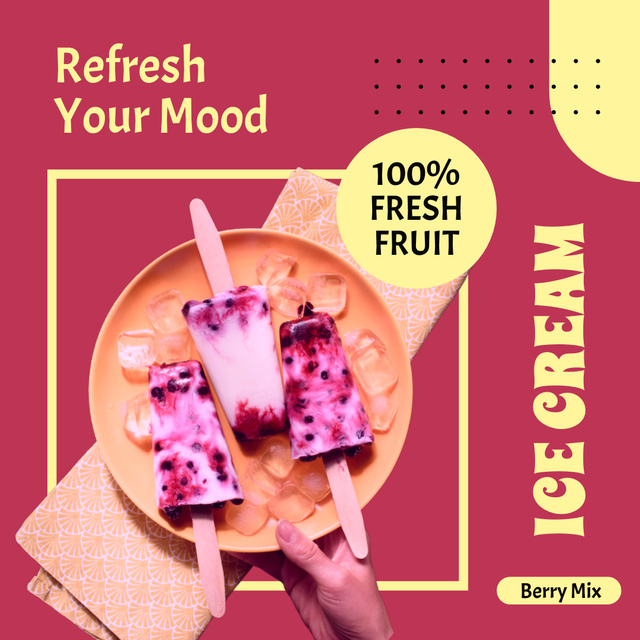 Offer of Fruit Ice Cream Instagram tervezősablon