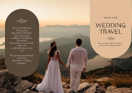 Wedding Travel Tour Offer Brochure Din Large Z-fold tervezősablon