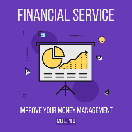 Platilla de diseño Financial Service Ad with Business Growth Graph Instagram