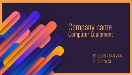 Computer Equipment Company Information Card Business Card US – шаблон для дизайну