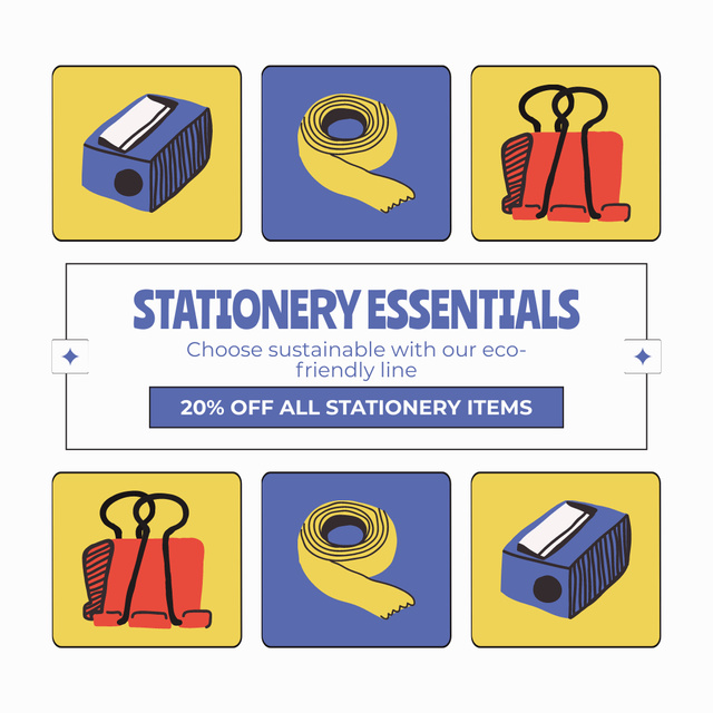 Deals On Eco-Friendly Stationery Products Instagram AD Modelo de Design