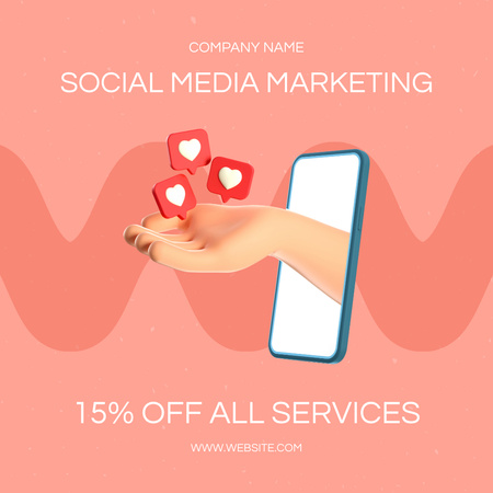 Offer Discounts on All Marketing Agency Services Instagram Design Template