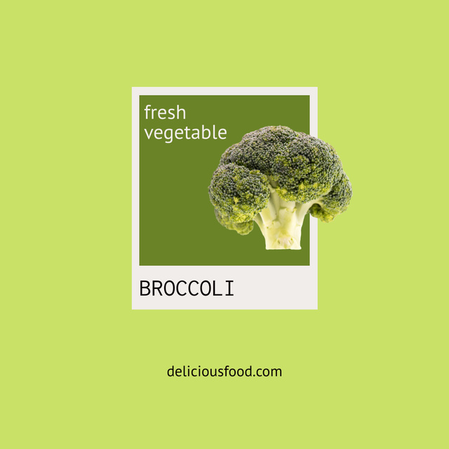 Designvorlage Delicious Broccoli Offer for Vegans für Instagram