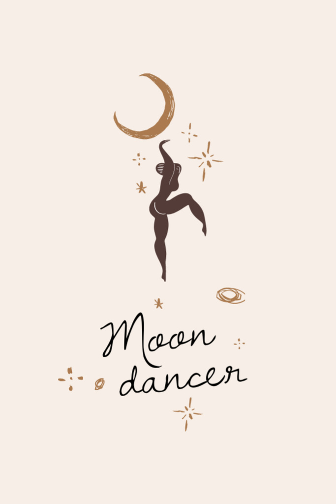 Moon Dancer silhouette Tumblr – шаблон для дизайну