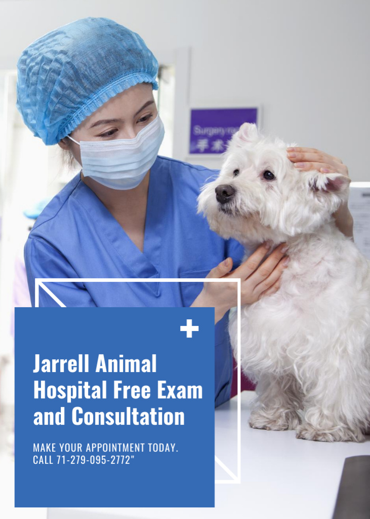 Animal Clinic Visit Invitation Tasarım Şablonu