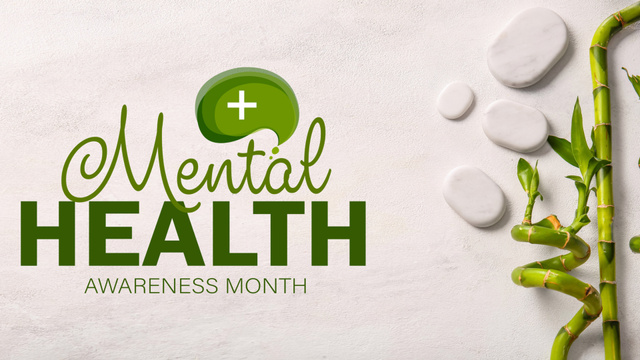 Designvorlage Celebrating Mental Health Awareness Month für Zoom Background
