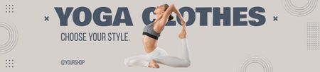 Ontwerpsjabloon van Ebay Store Billboard van Aanbod van yogakleding