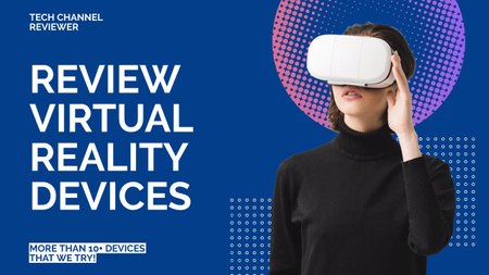 Virtual Reality Devices Review  Youtube Thumbnail – шаблон для дизайна