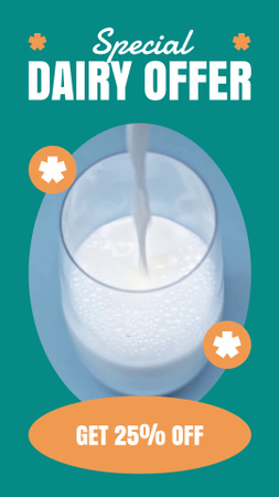 Fresh Pure Milk Bargains Instagram Video Story Design Template