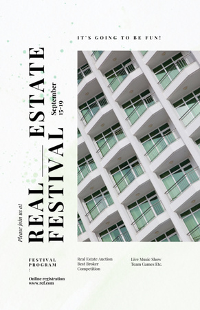 Modèle de visuel Real Estate Festival Announcement With Show And Auction - Invitation 5.5x8.5in