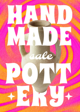 Modèle de visuel Handmade Pottery Ad with Clay Pot - Flayer