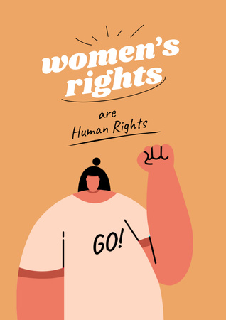 Awareness about Women's Rights Poster A3 Design Template