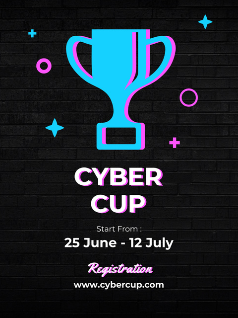 Designvorlage Cup for Victory in Cyber Sports Competitions für Poster US
