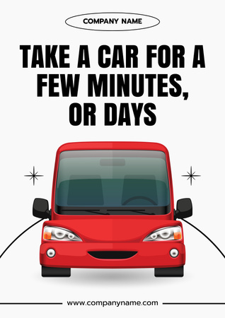 Plantilla de diseño de Car Rent Services Offer Poster 