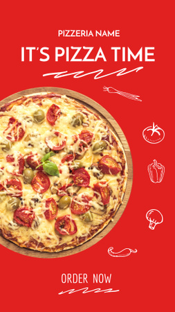 Pizza Time Ad Instagram Story – шаблон для дизайну