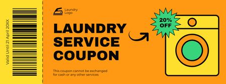 Offer Discounts on Laundry Service Coupon Design Template