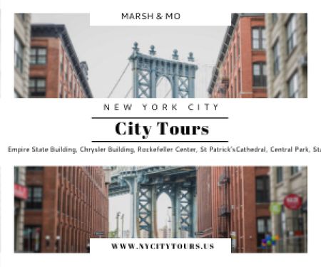 Plantilla de diseño de New York city tours advertisement Medium Rectangle 