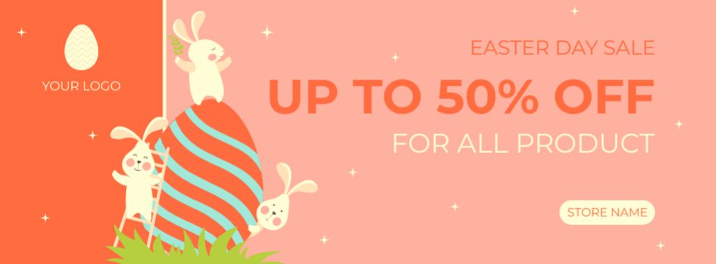 Easter Sale for All Product Facebook cover Πρότυπο σχεδίασης