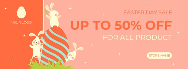 Easter Sale for All Product Facebook cover Design Template