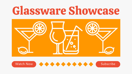 Watch Our Glassware Showcase Youtube Thumbnail Design Template