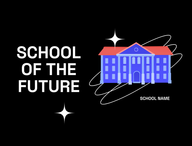 Ontwerpsjabloon van Postcard 4.2x5.5in van Promotional Campaign for School of The Future