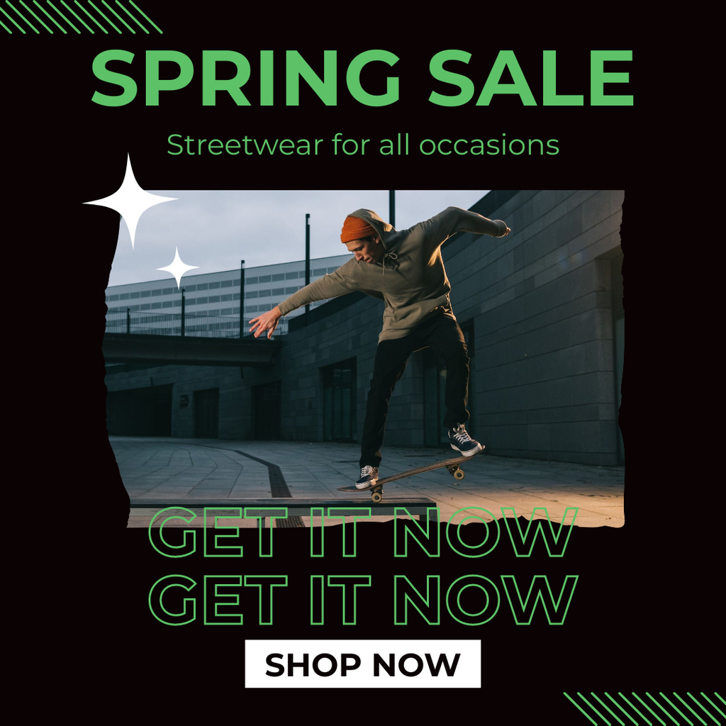 Spring Sale of Sweaters Instagram Design Template