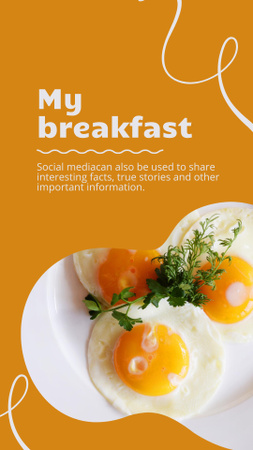 Breakfast Idea with Omelet Instagram Story Design Template
