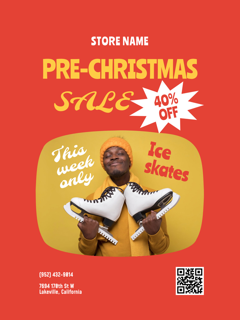 Pre-Christmas Sale Announcement Poster 36x48in Tasarım Şablonu