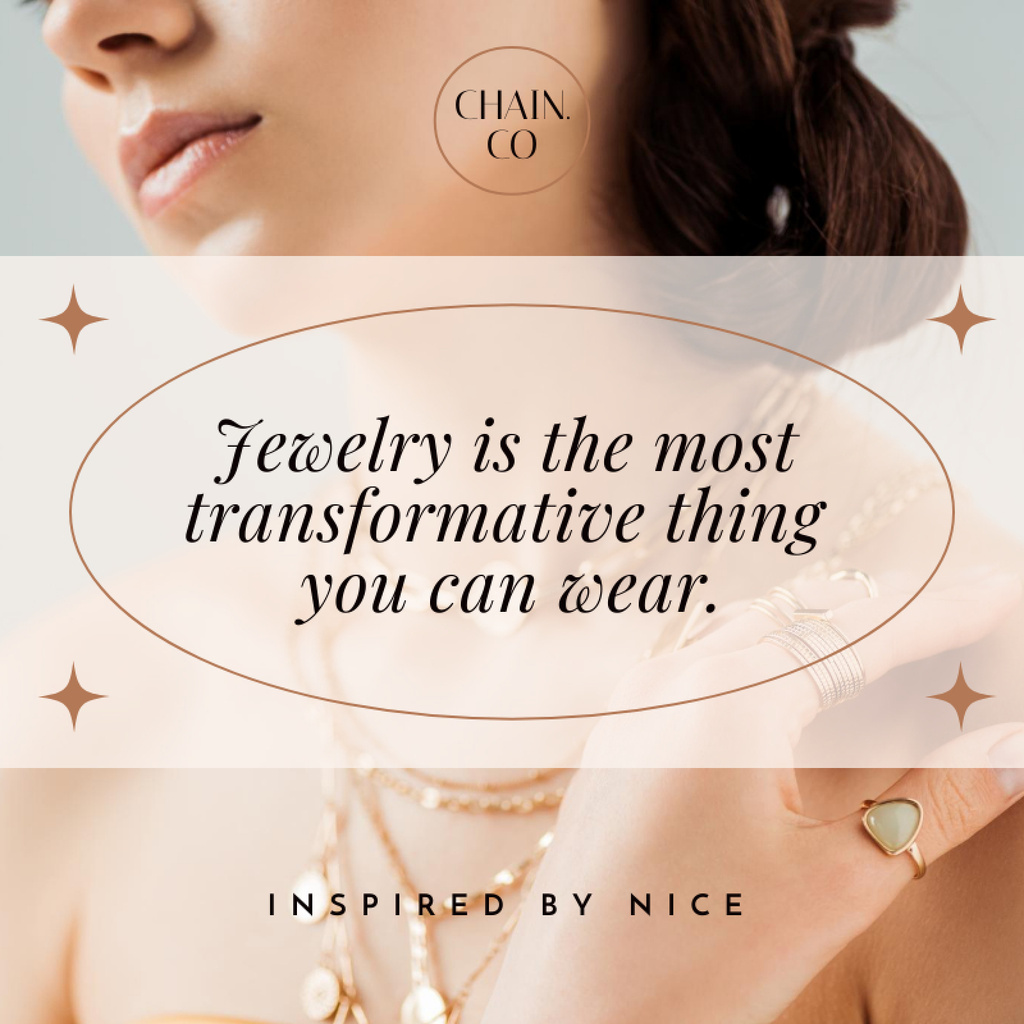 Modèle de visuel Inspirational Quote about Jewelry - Social media