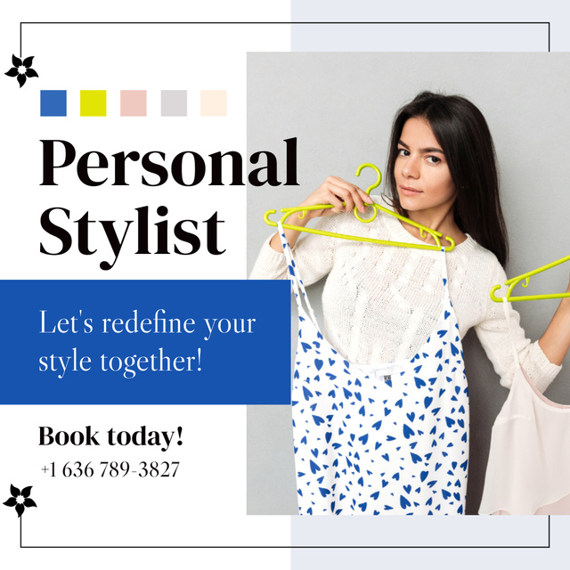 Template di design Customer-oriented Stylist Service Offer With Slogan Animated Post