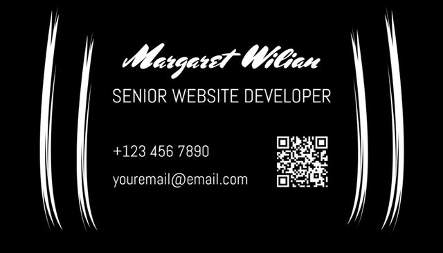 Senior Website Developer Promotion Business Card USデザインテンプレート