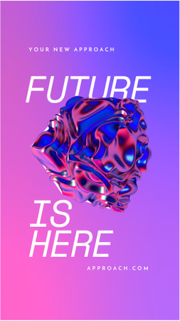 Ontwerpsjabloon van Instagram Video Story van innovaties ad met abstracte kubus