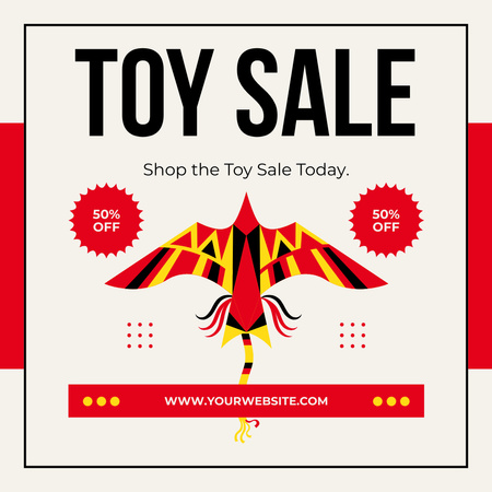 Template di design Vendita di giocattoli con aquilone rosso Instagram AD