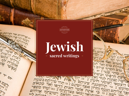 Designvorlage Jewish sacred writings für Presentation