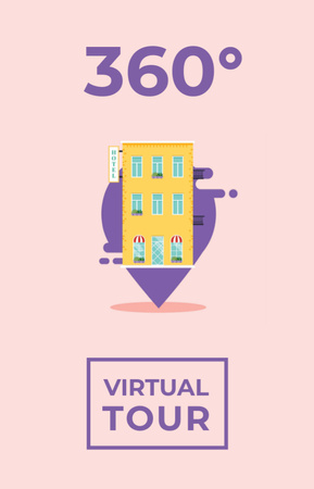 Plantilla de diseño de Anuncio de recorrido por la sala virtual en rosa IGTV Cover 