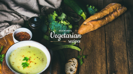 Seasonal vegetarian recipes Youtube Design Template