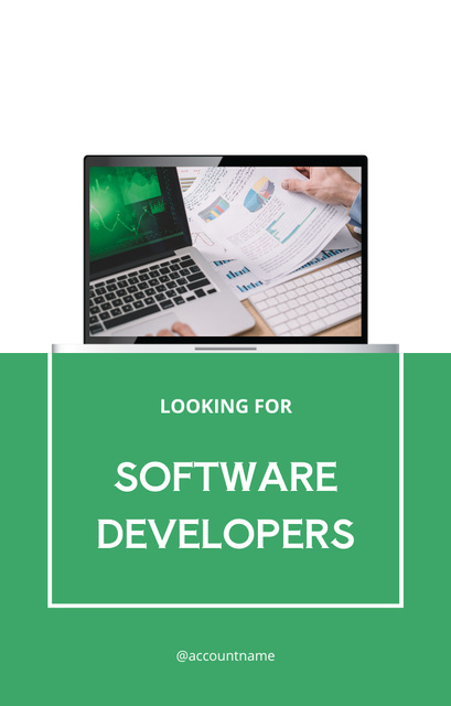 Software development Invitation 4.6x7.2in – шаблон для дизайна